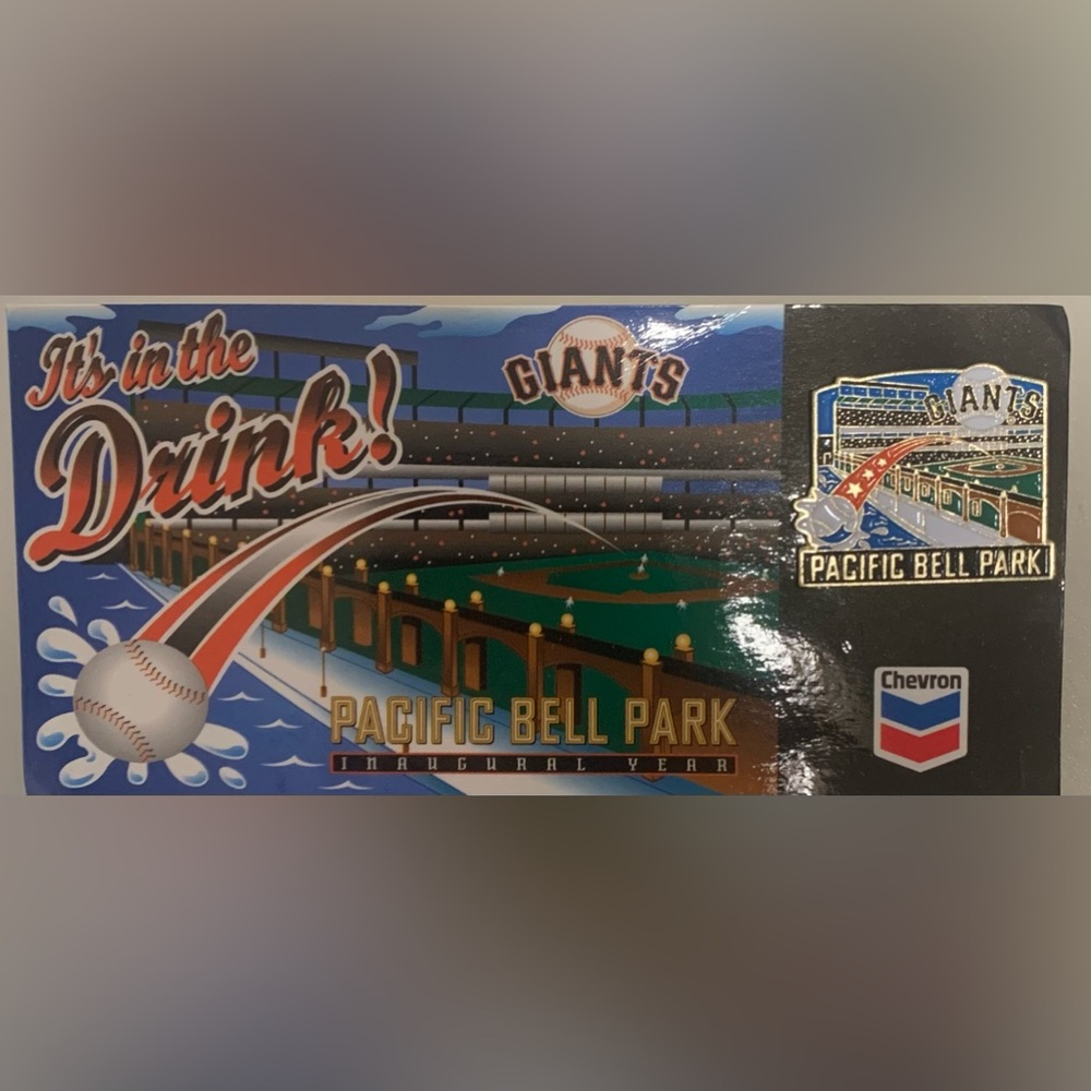 Source Unknown Pacific Bell Park Giants Collectible Sticker - Blue, Red, Green